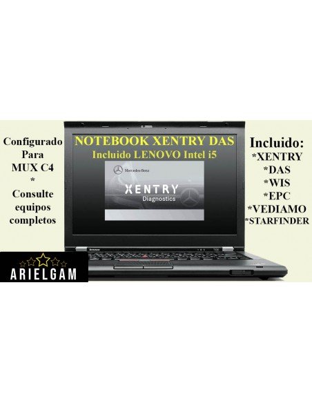 SCANNER XENTRY MUX C4 SDconnect + NOTEBOOK MercedesBenz Autos y Camiones